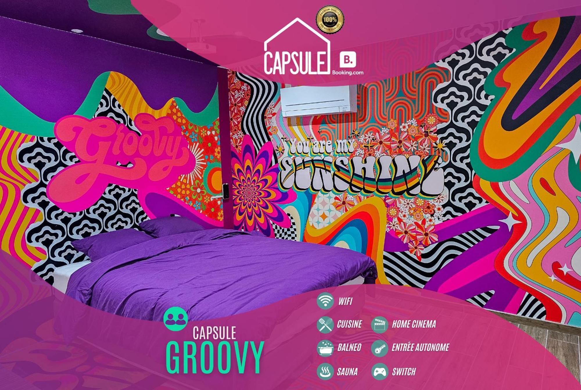Capsule Groovy-Jacuzzi-Sauna-Billard-Netflix- Nintendo Switch & Jeux Монс Экстерьер фото